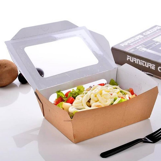 Chất liệu in hộp giấy đựng salad phổ biến
