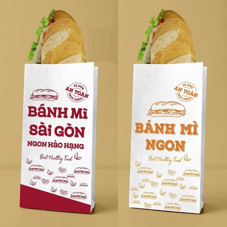 túi giấy đựng bánh mì