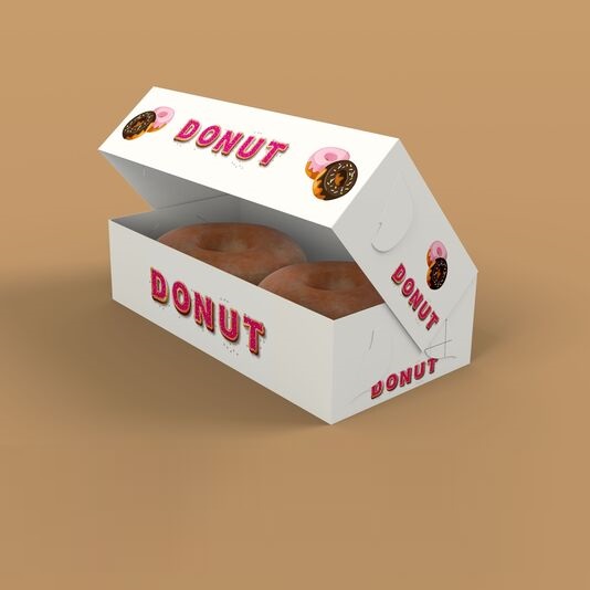 In hộp đựng bánh donut giá gốc, miễn phí thiết kế mẫu 