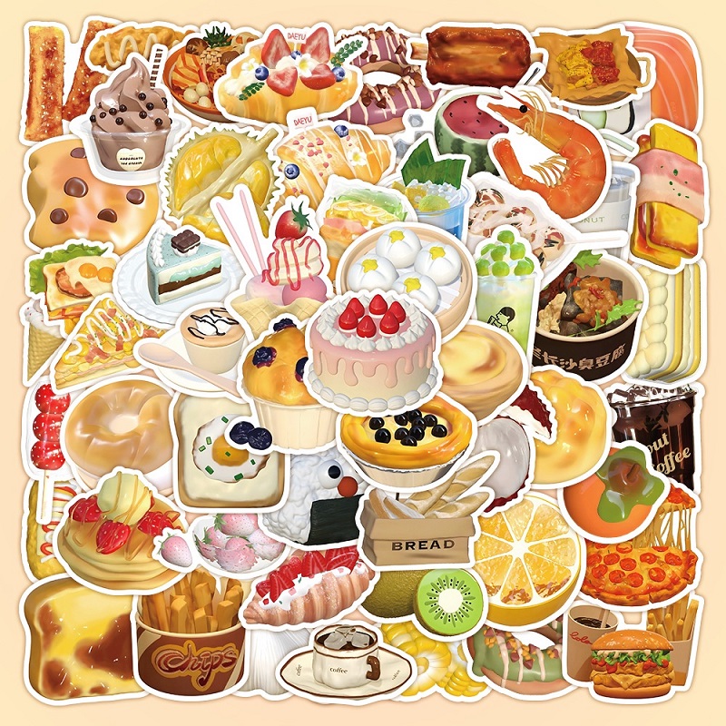 Mẫu sticker cute food - 44