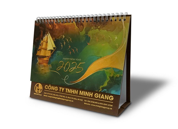 Mẫu lịch để bàn chữ A cho doanh nghiệp