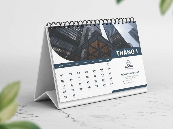 Đặt in lịch để bàn chữ A giá rẻ, chuyên nghiệp tại Bao Bì Hoàng Gia
